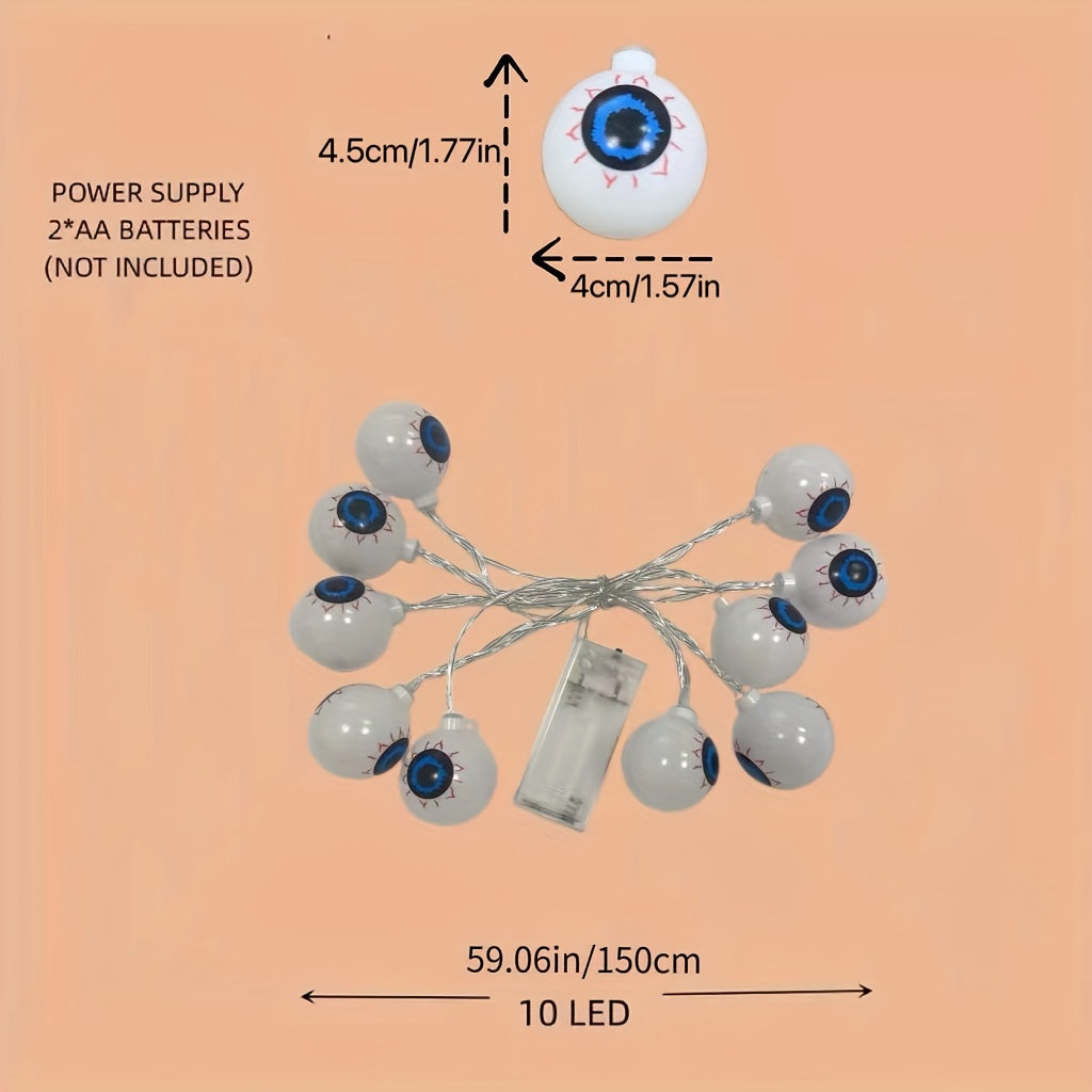 Halloween 10 LED Eyeball String Lights
