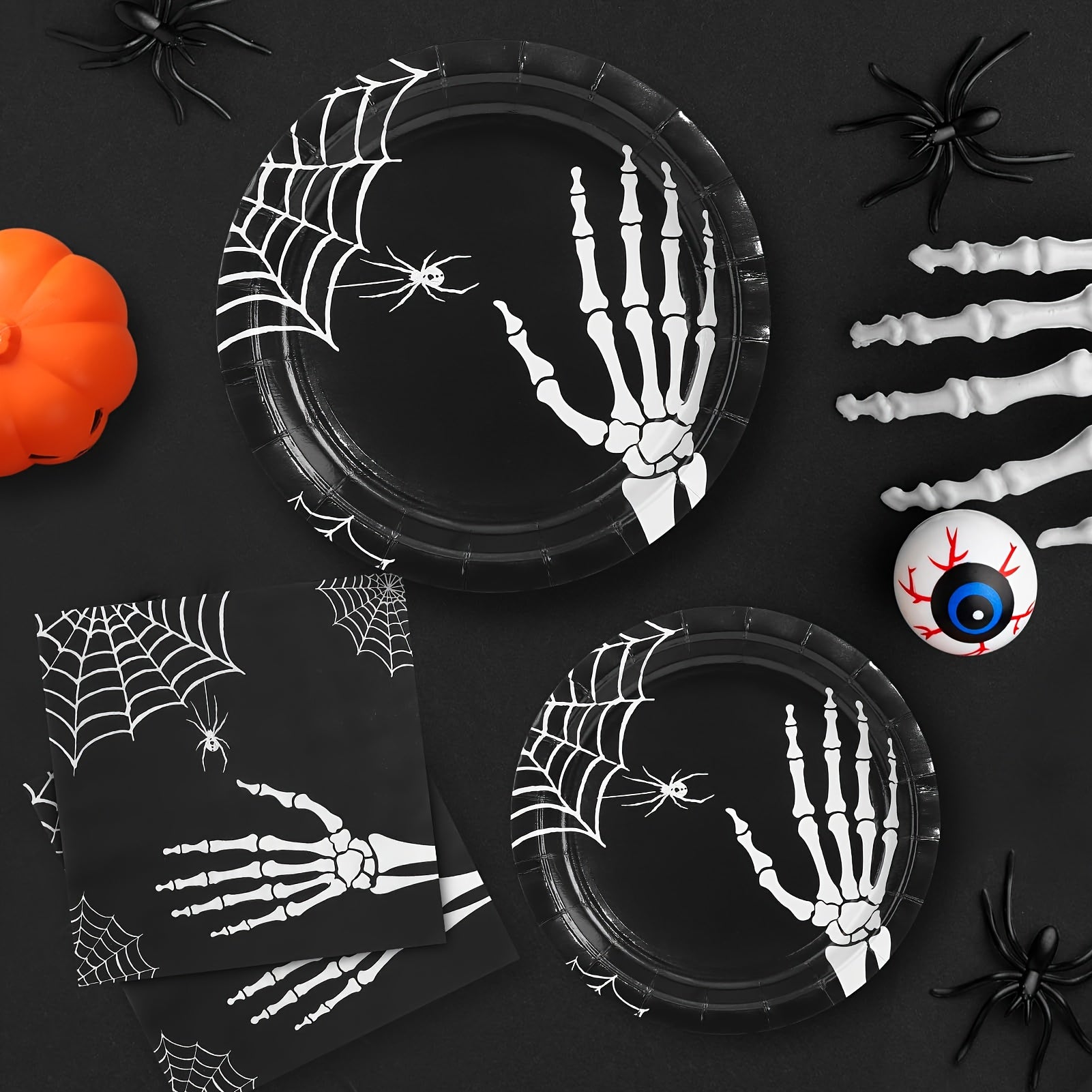 215PCS Halloween Disposable Dinnerware Set