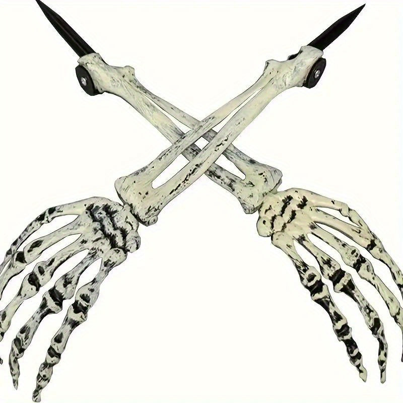 1 Pair of Halloween Skeleton Hand Yard Stakes