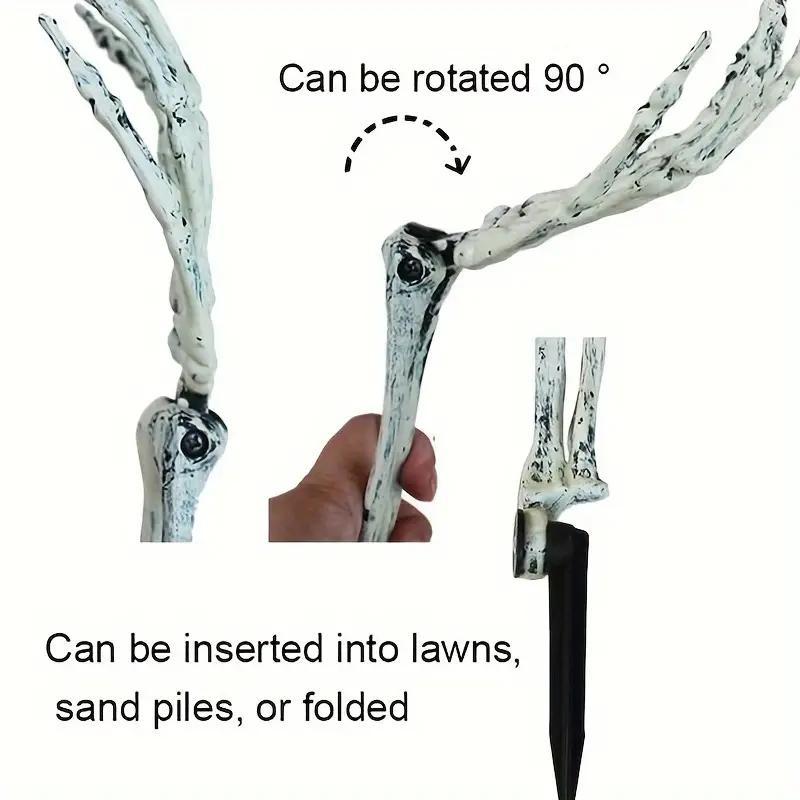 1 Pair of Halloween Skeleton Hand Yard Stakes