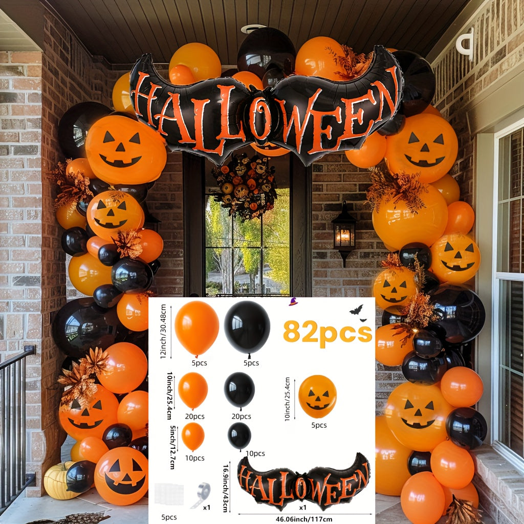 Black & Orange Balloons with “HALLOWEEN” Banner