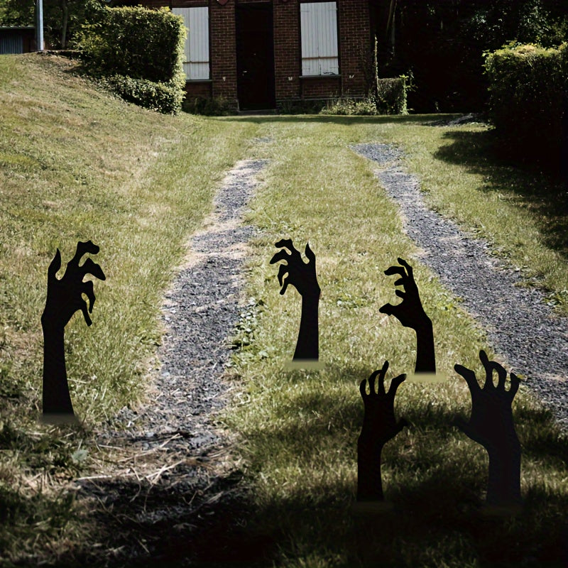 5 Halloween Zombie Hand Lawn Stakes