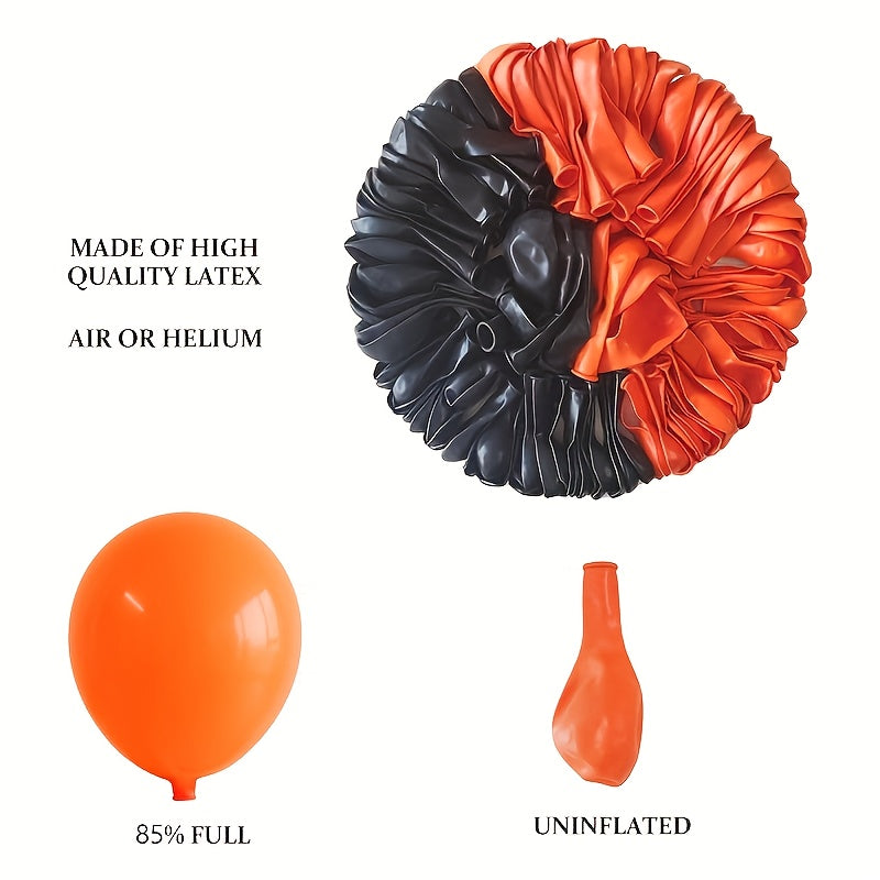 Black & Orange Balloons with “HALLOWEEN” Banner