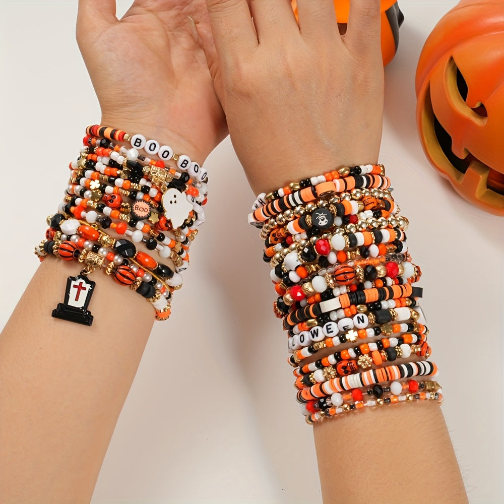 Halloween Beaded Bracelet Set