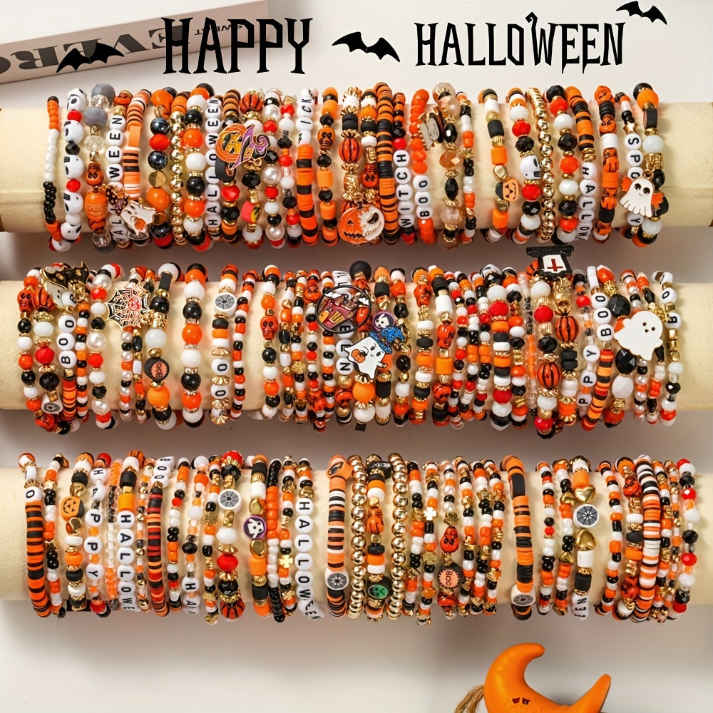 Halloween Beaded Bracelet Set