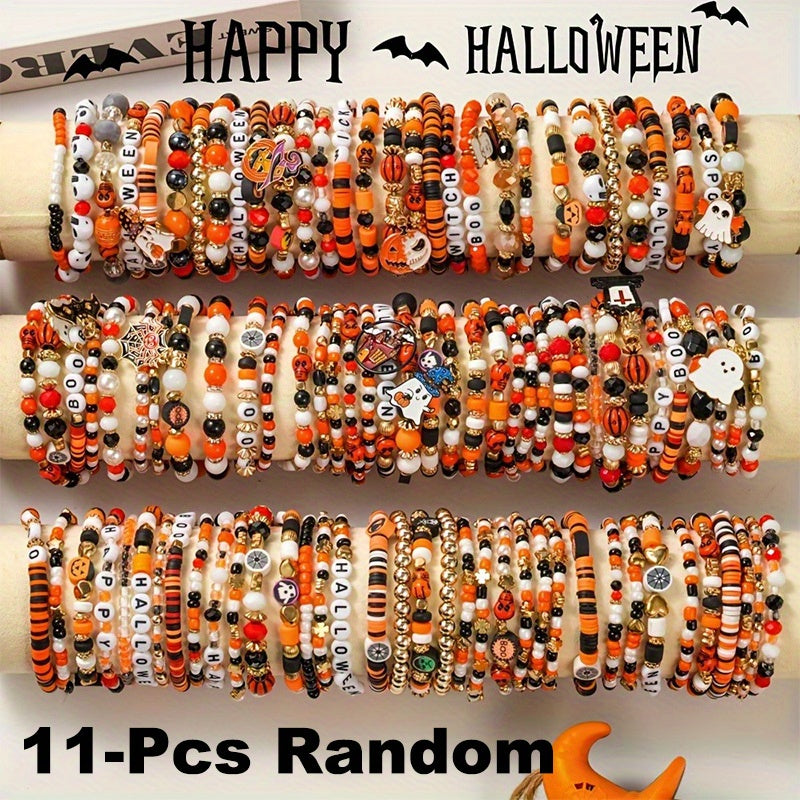 Halloween Beaded Bracelet Set