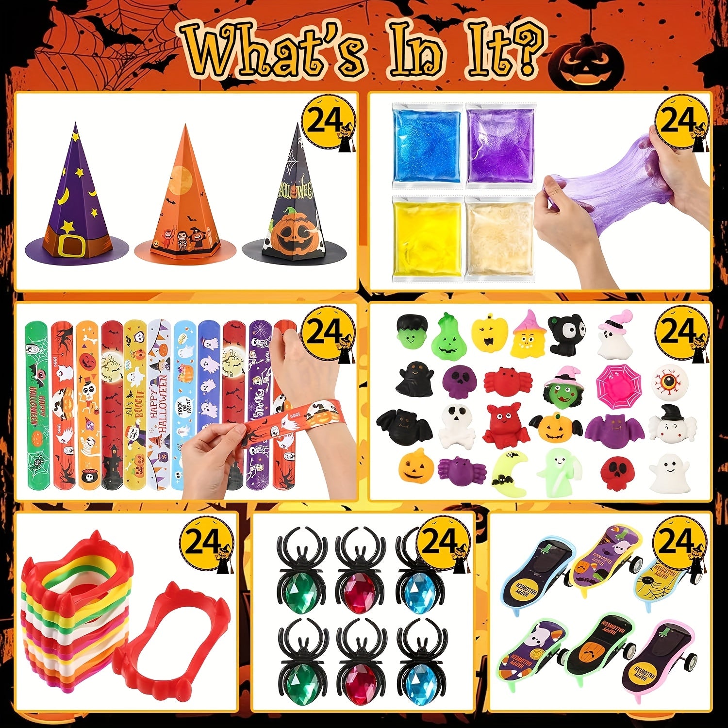 Halloween Party Favors for Kids Witch Hat and Crafts Set