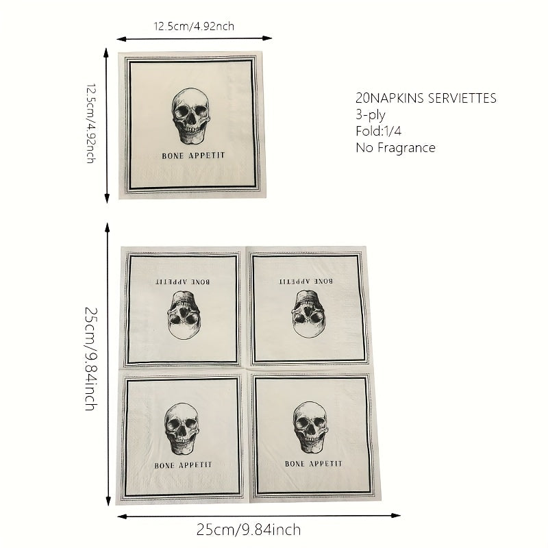“Bone Appetit” Halloween Napkins