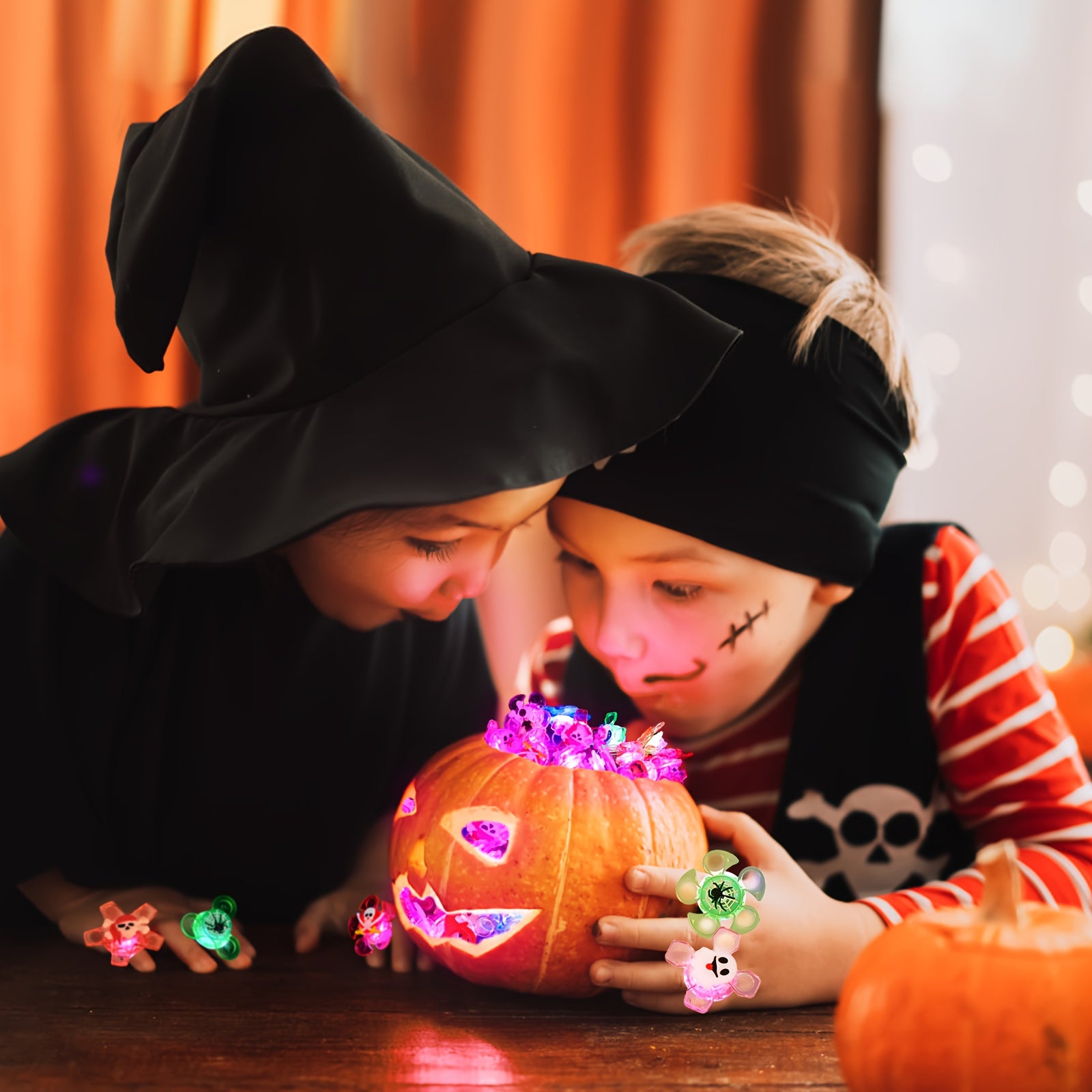 Last Day 50% OFF – Halloween LED Glow Rings
