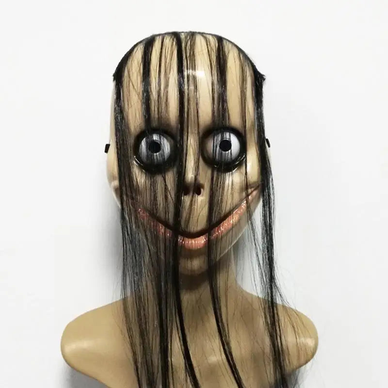 Horror Devil Mask with Long Hair (Momo Face)