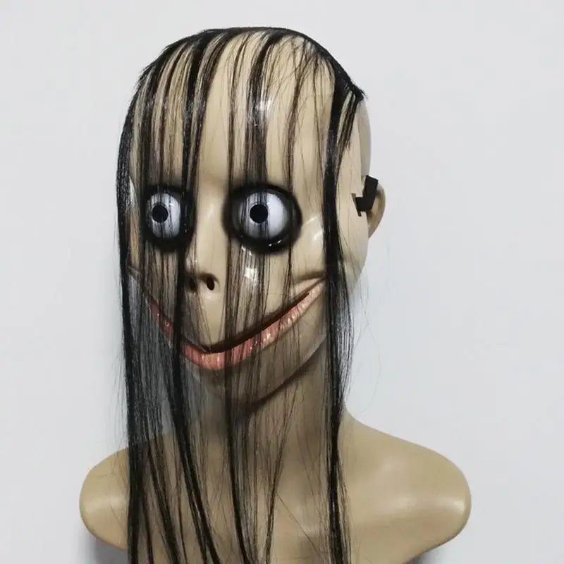Horror Devil Mask with Long Hair (Momo Face)