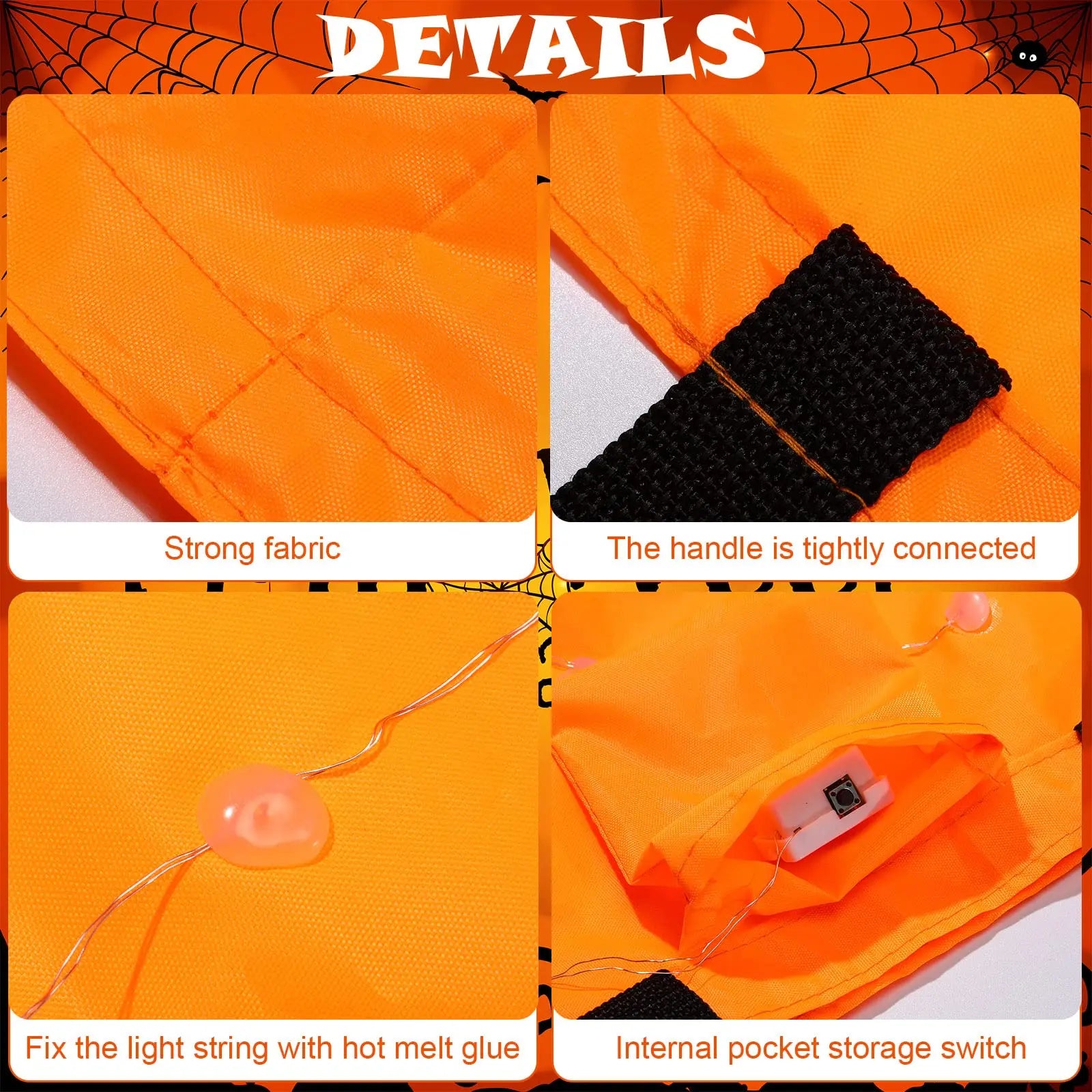 LED Halloween Candy Trick or Treat Bucket