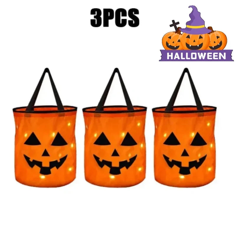 LED Halloween Candy Trick or Treat Bucket