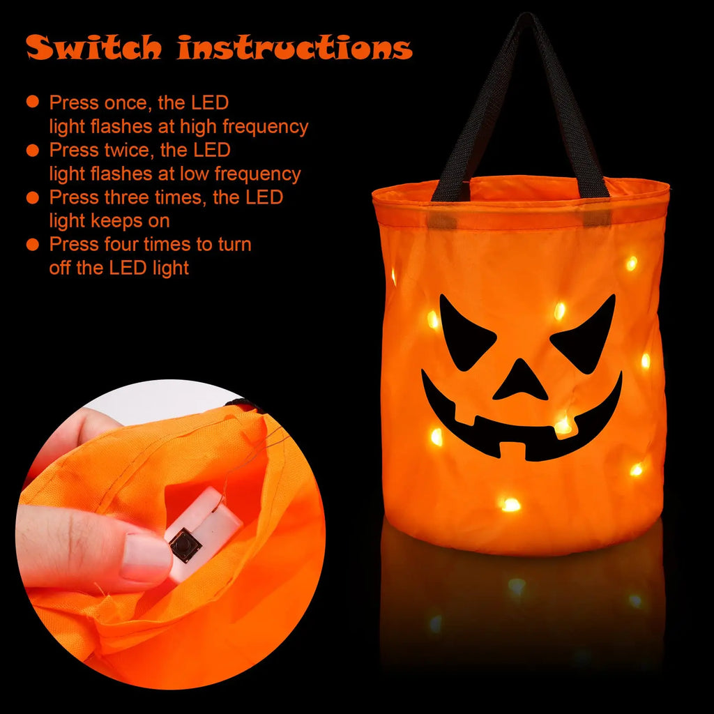 LED Halloween Candy Trick or Treat Bucket