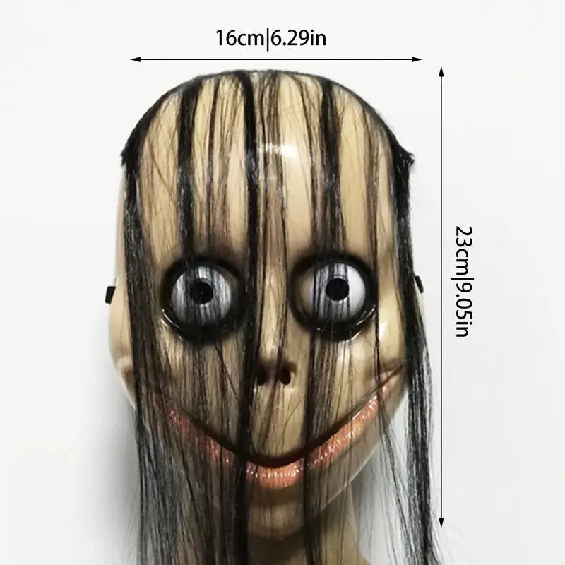 Horror Devil Mask with Long Hair (Momo Face)
