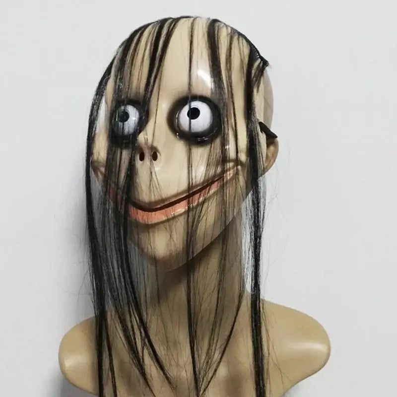 Horror Devil Mask with Long Hair (Momo Face)