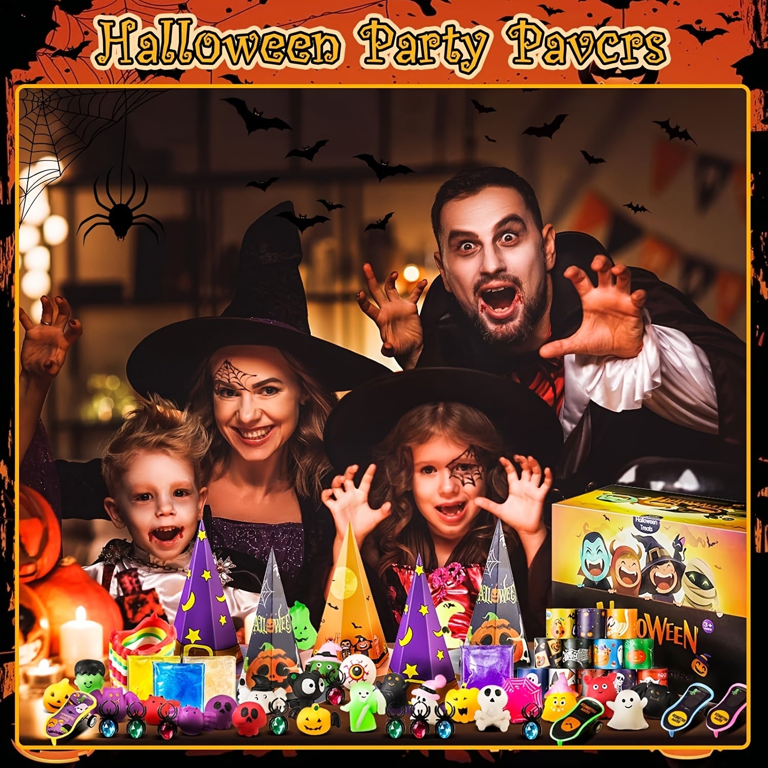 Halloween Party Favors for Kids Witch Hat and Crafts Set