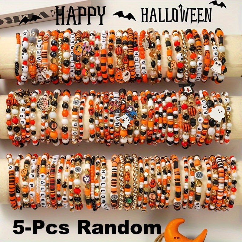 Halloween Beaded Bracelet Set