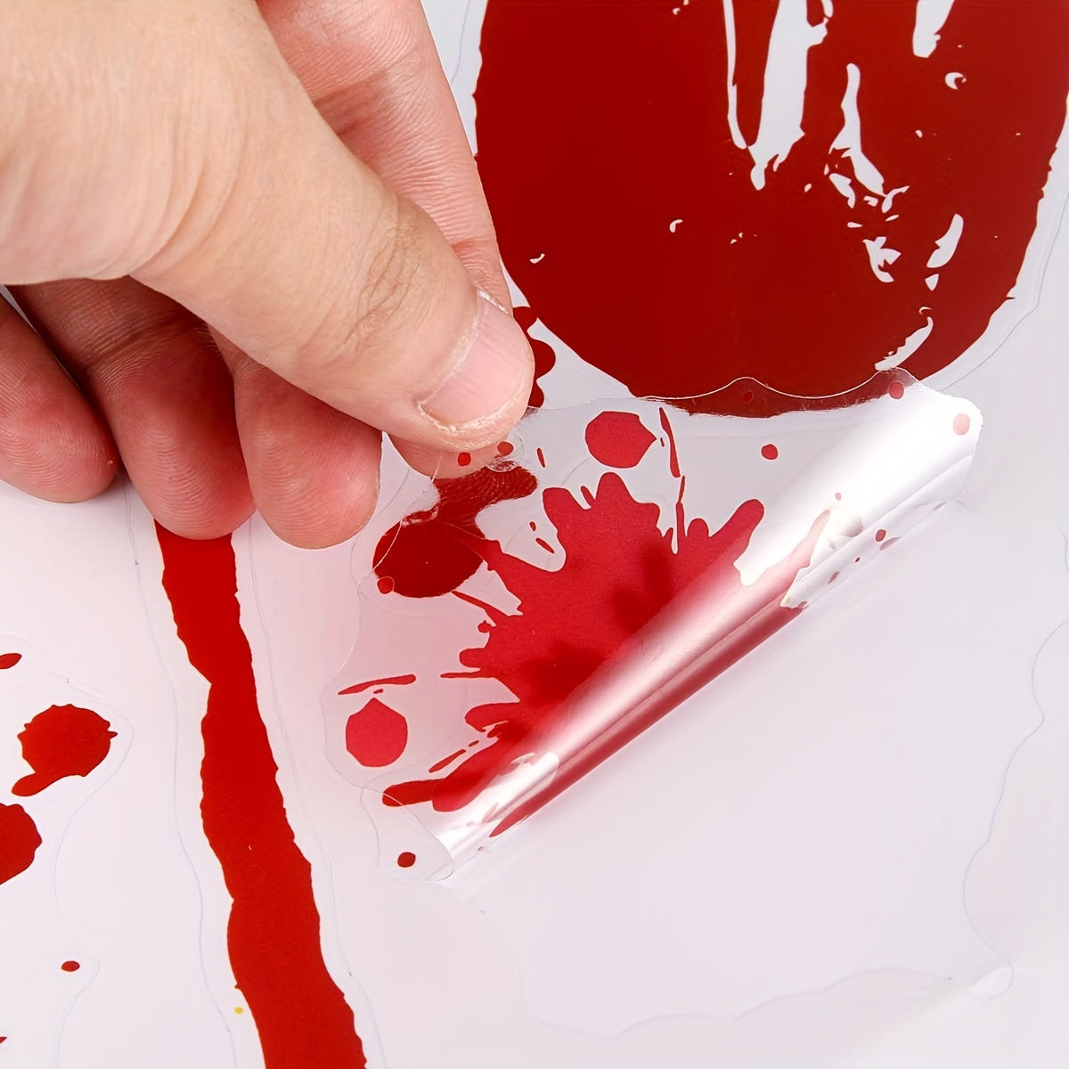 84 Halloween Scary Blood Hand & Footprint Window Stickers