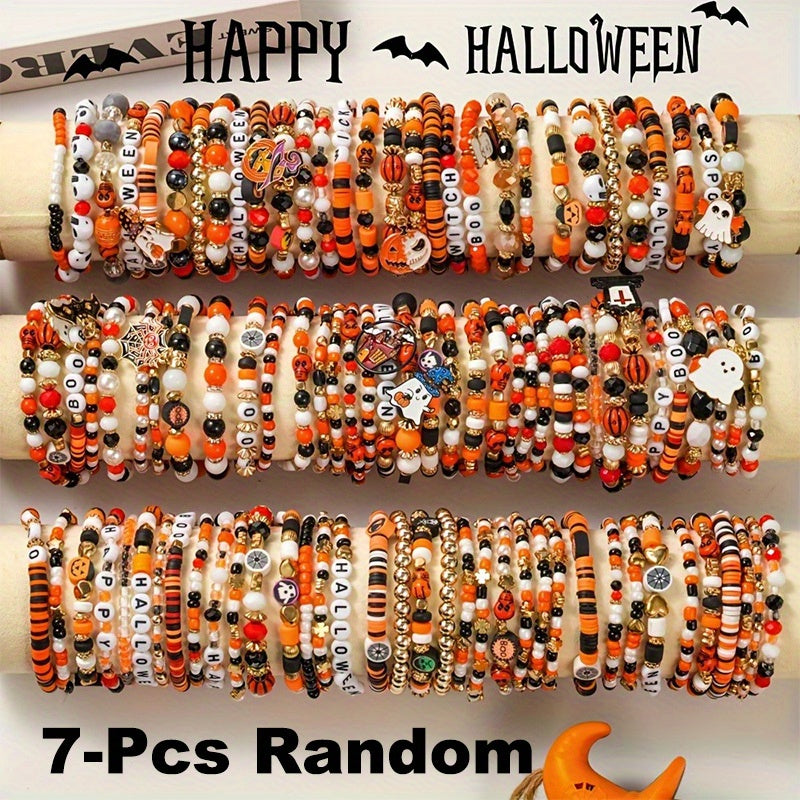 Halloween Beaded Bracelet Set