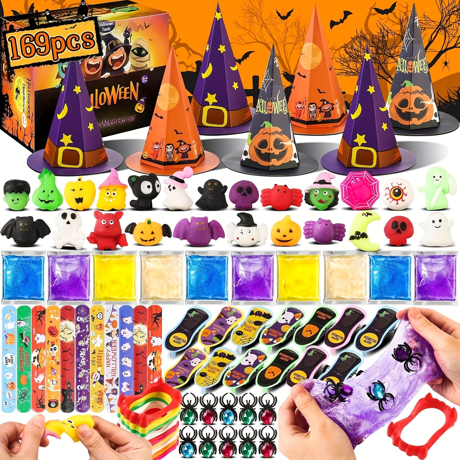 Halloween Party Favors for Kids Witch Hat and Crafts Set