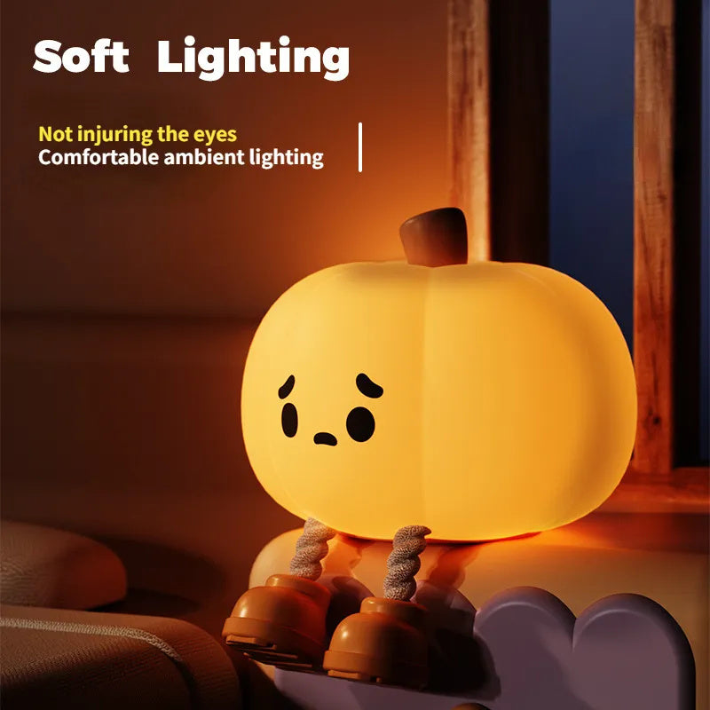 Cute Halloween Pumpkin Night Light