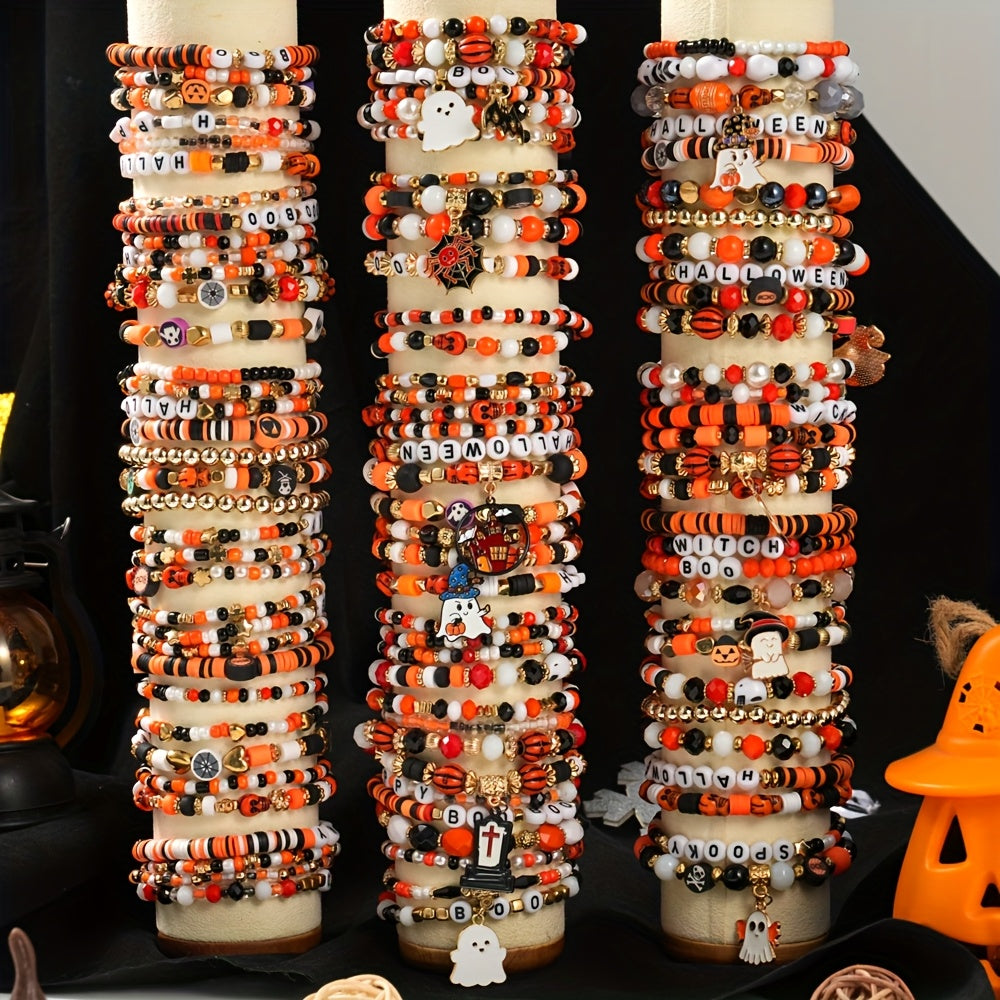 Halloween Beaded Bracelet Set